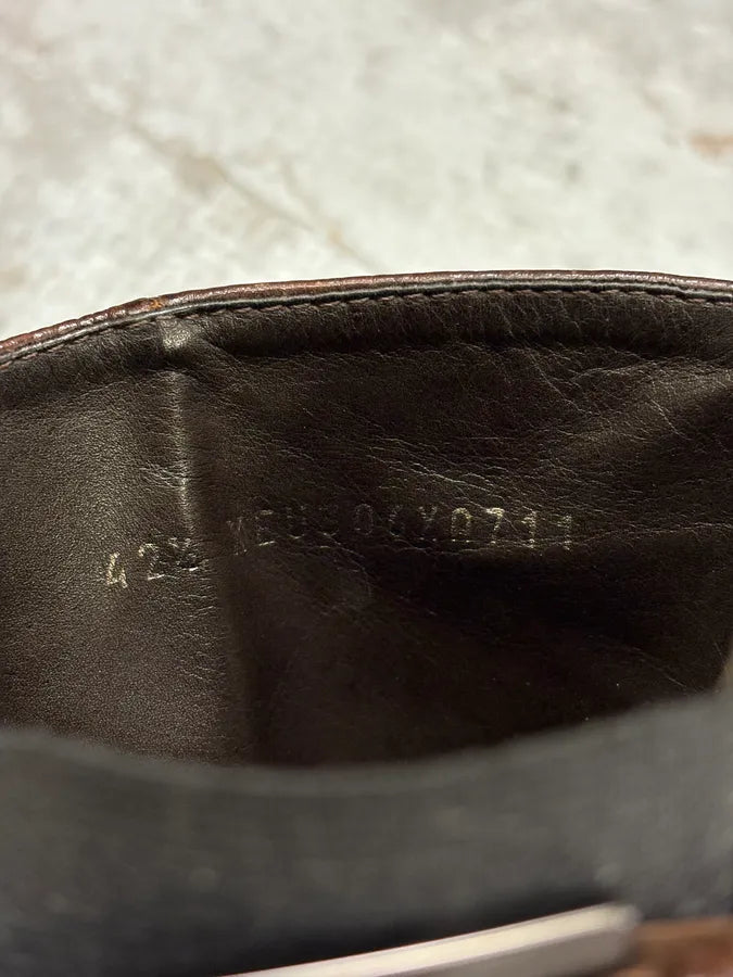 Emporio Armani Brown Ankle Leather Boots eOUkebD 5