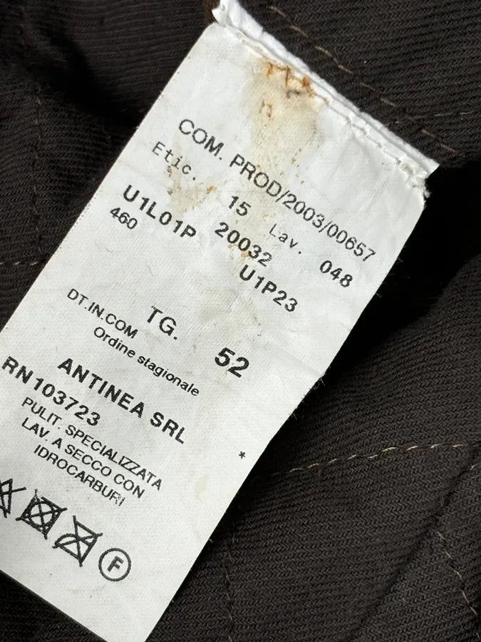 AW2003 Emporio Armani Brown Eroded Leather Belted Trench Coat niuWjCp 7