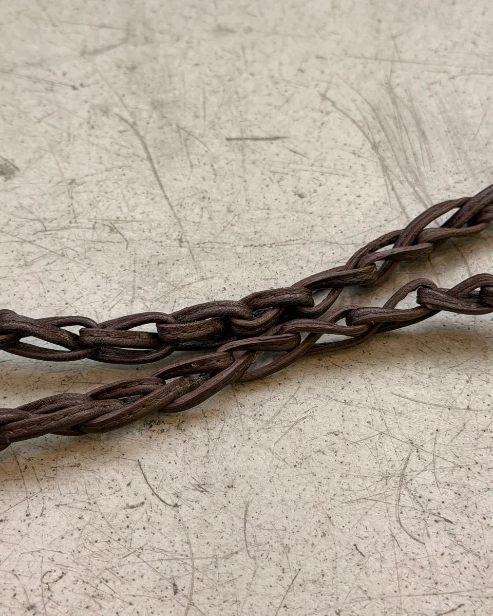 Emporio Armani Brown Leather Cross 3D Hardware Necklace BktoJvT 6