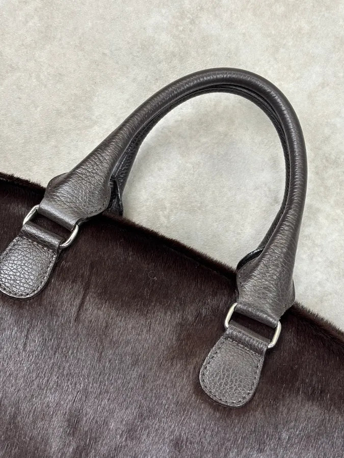 Emporio Armani Brown Pony-Hair Handle Bag MwxLwIV 10