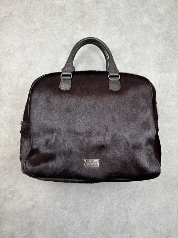 Emporio Armani Brown Pony-Hair Handle Bag MwxLwIV 4
