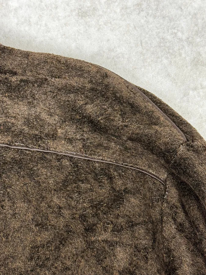 Emporio Armani Brown Velvet Cozy Shirt FNTdaOL 8