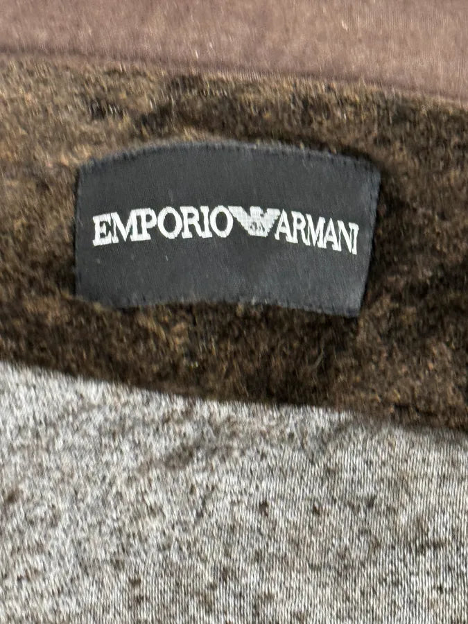 Emporio Armani Brown Velvet Cozy Shirt FNTdaOL 9