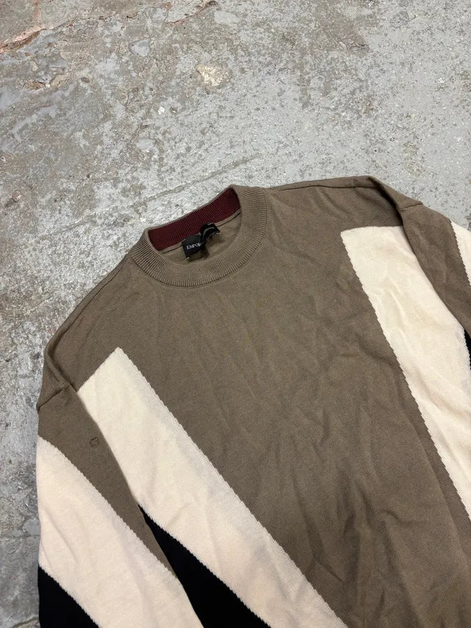 Emporio Armani Camel Structural Contemporary Sweater (S/M) SnpSWkd 4