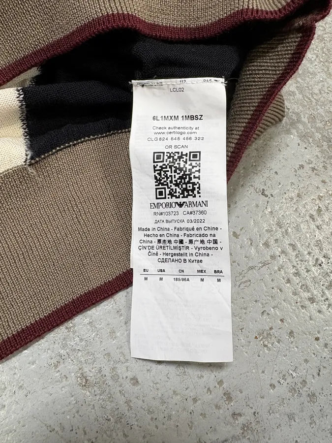 Emporio Armani Camel Structural Contemporary Sweater (S/M) SnpSWkd 9