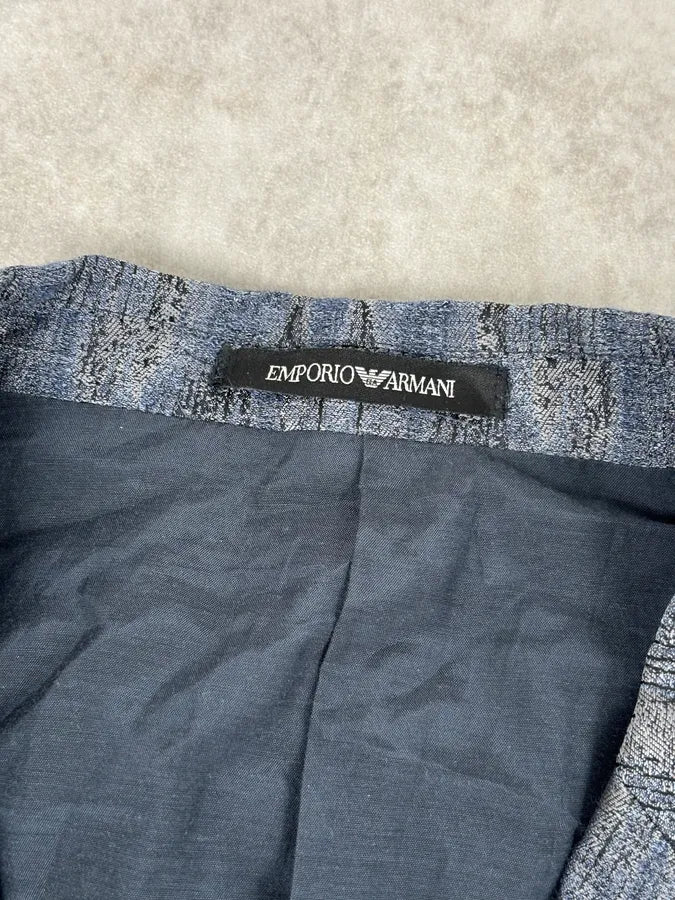 AW2019 Emporio Armani Double-Breasted Metallic Textured Blazer Jacket VsnQFlB 7