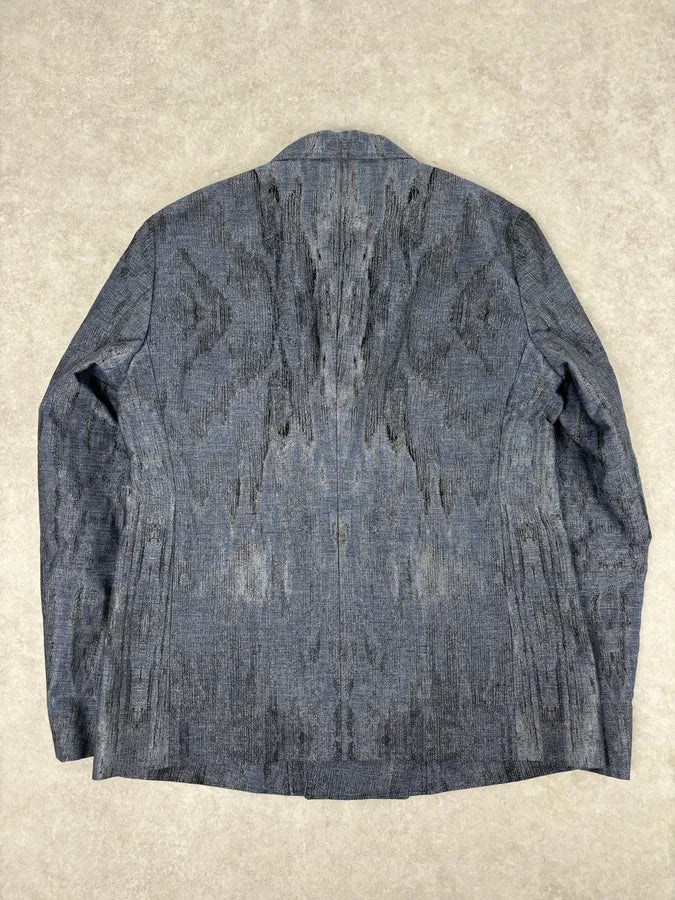 AW2019 Emporio Armani Double-Breasted Metallic Textured Blazer Jacket VsnQFlB 4