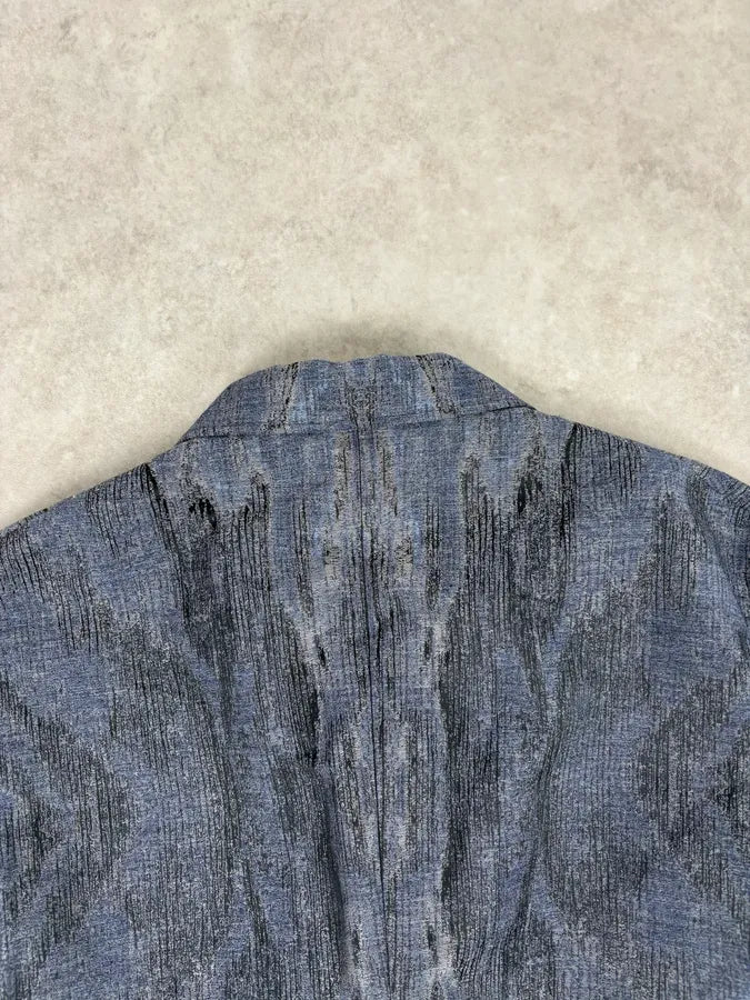 AW2019 Emporio Armani Double-Breasted Metallic Textured Blazer Jacket VsnQFlB 5