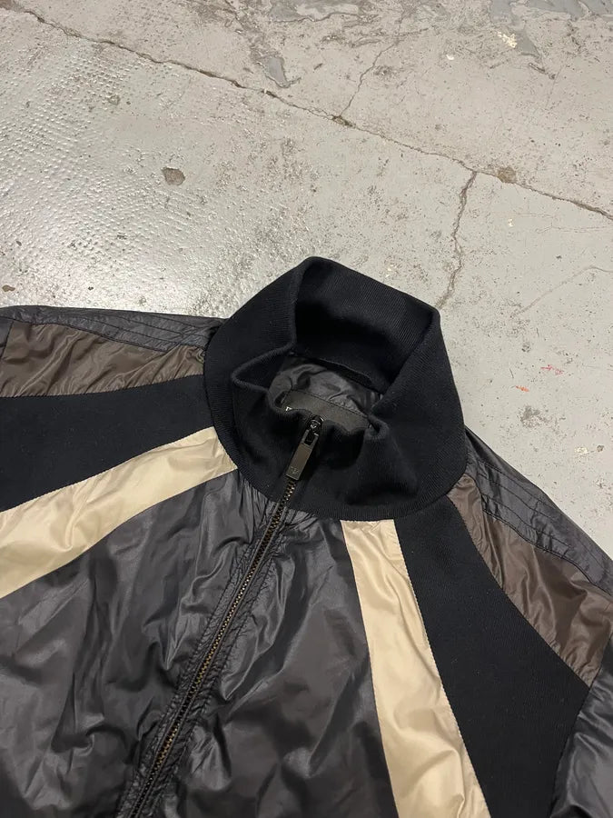 Emporio Armani Cream Stripes Black Windbreaker Bomber Jacket sgLHKhv 4
