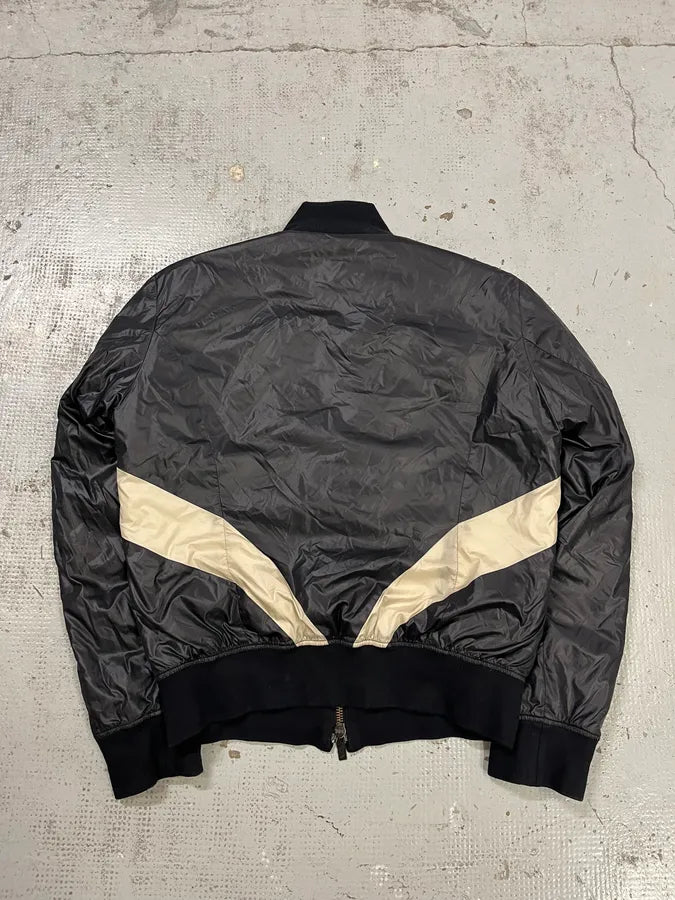 Emporio Armani Cream Stripes Black Windbreaker Bomber Jacket sgLHKhv 7