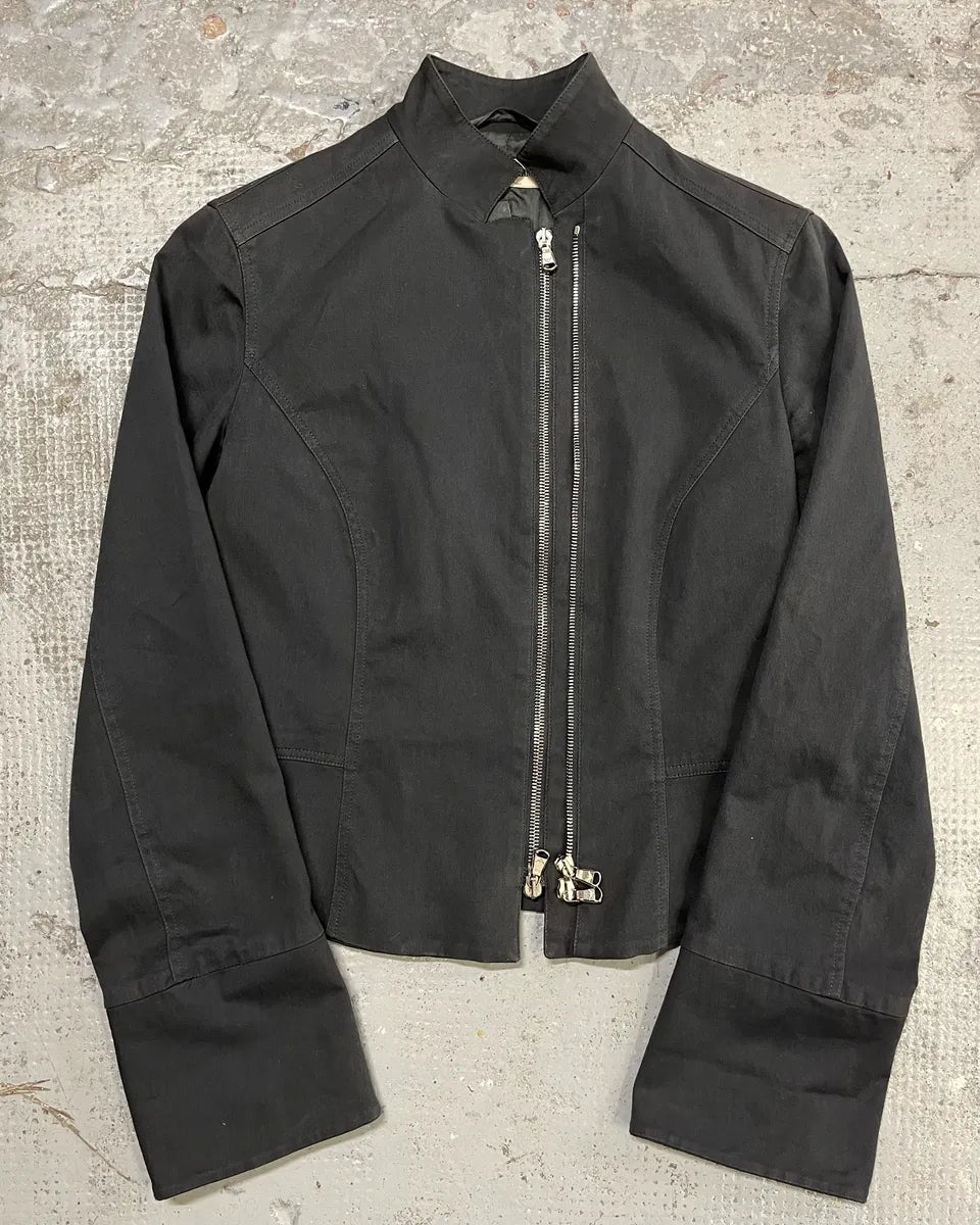 Emporio Armani Dark Grey Double Zip Jacket nXZqgAw 0