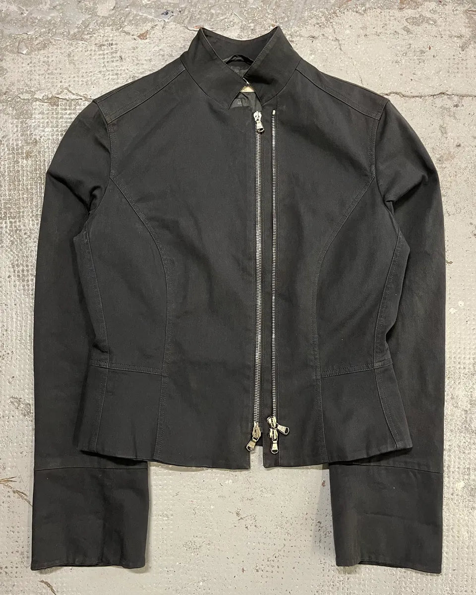 Emporio Armani Dark Grey Double Zip Jacket nXZqgAw 3