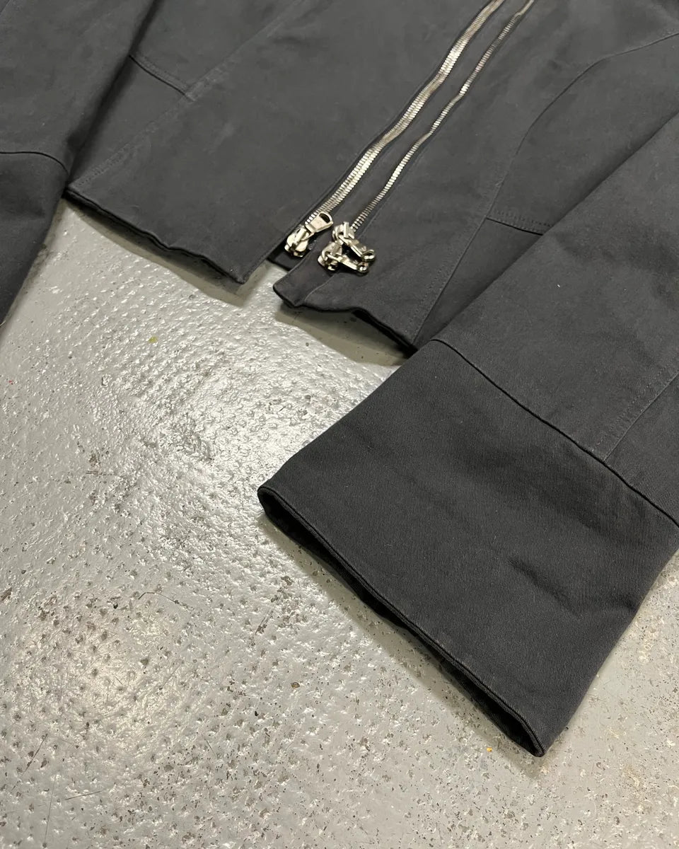 Emporio Armani Dark Grey Double Zip Jacket nXZqgAw 5