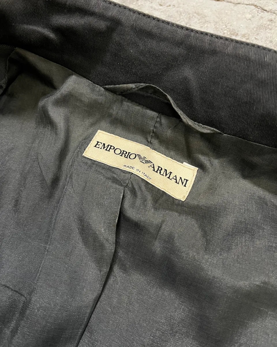 Emporio Armani Dark Grey Double Zip Jacket nXZqgAw 8