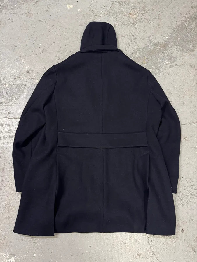 AW2017 Emporio Armani Double Layer Black Wool Jacket zTrETyJ 3