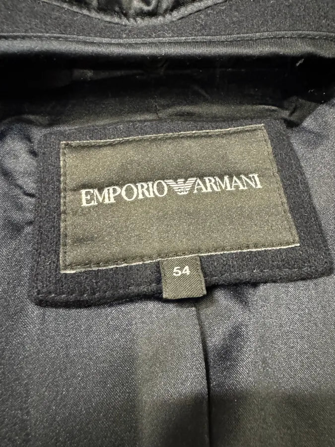AW2017 Emporio Armani Double Layer Black Wool Jacket zTrETyJ 9