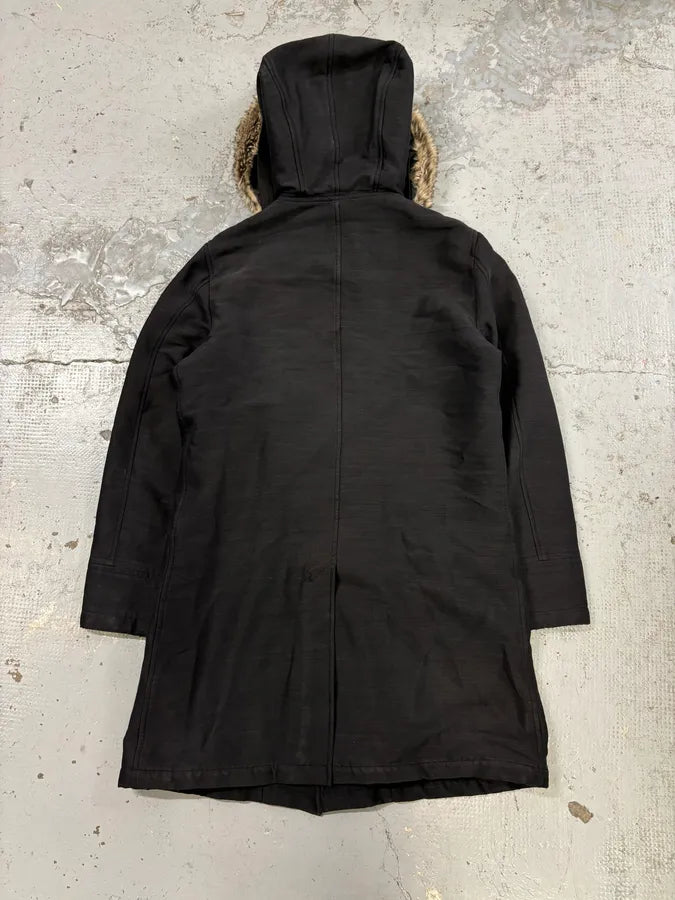 AW2013 Emporio Armani Hooded Long Black Jacket COPaHfi 5