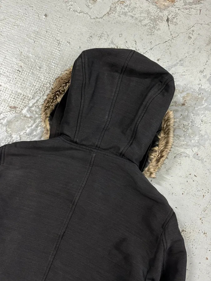 AW2013 Emporio Armani Hooded Long Black Jacket COPaHfi 6