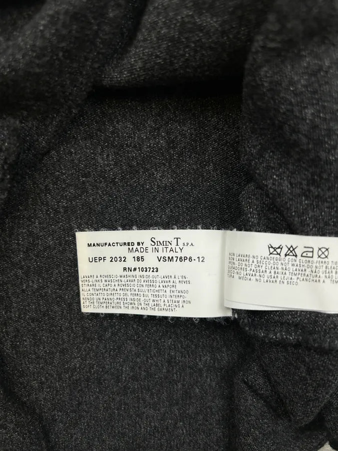 2000s Emporio Armani Grey Buttoned Henley Sweater QKbPnBv 9