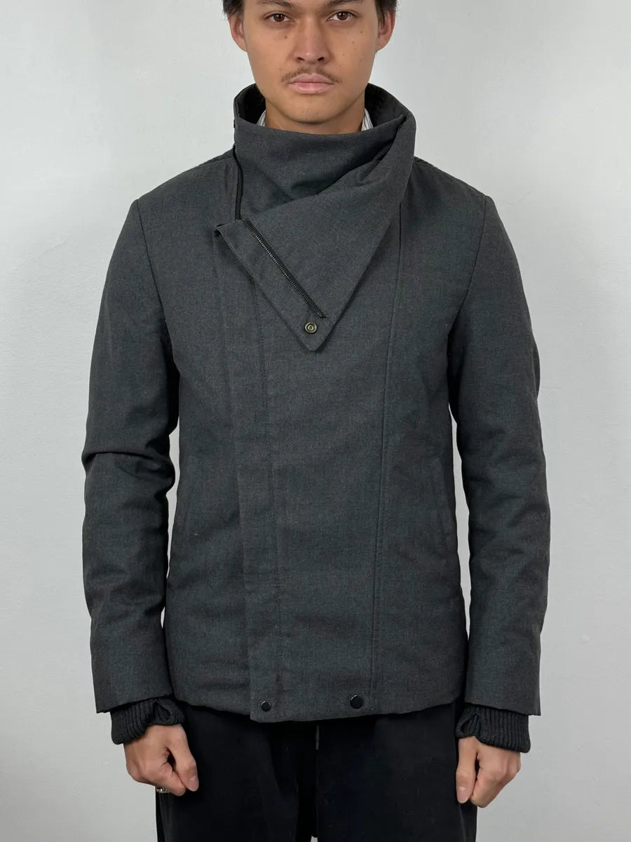 AW2012 Emporio Armani Grey Classy Asymmetrical Jacket TFyolWQ 1