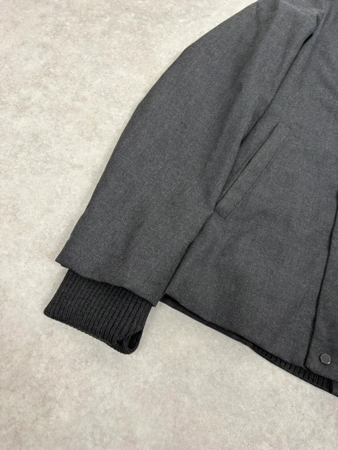 AW2012 Emporio Armani Grey Classy Asymmetrical Jacket TFyolWQ 5