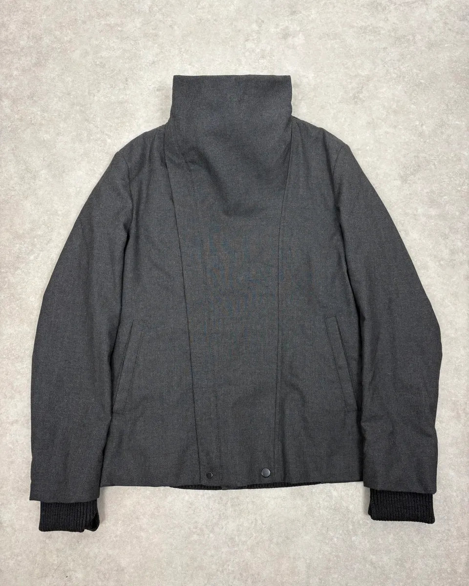 AW2012 Emporio Armani Grey Classy Asymmetrical Jacket TFyolWQ 0