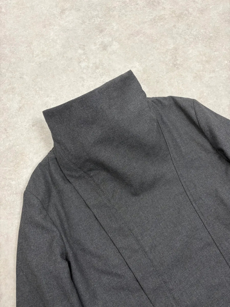 AW2012 Emporio Armani Grey Classy Asymmetrical Jacket TFyolWQ 4