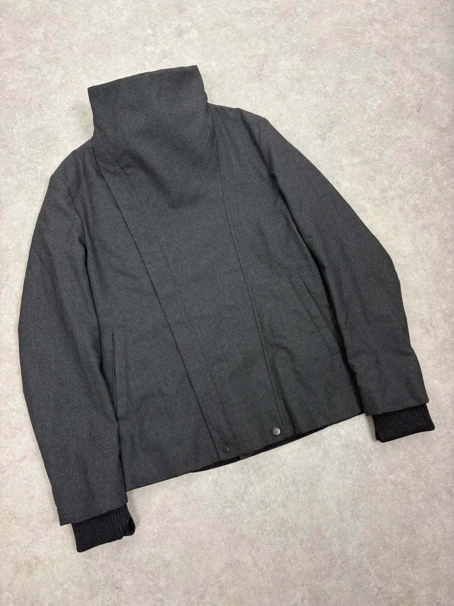 AW2012 Emporio Armani Grey Classy Asymmetrical Jacket TFyolWQ 3