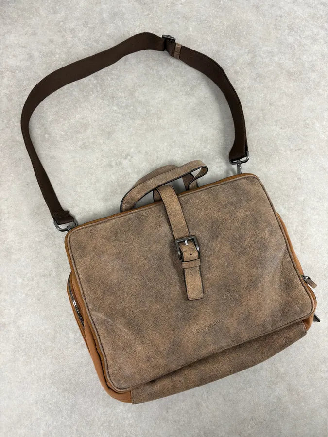 Emporio Armani Grey Leather Shoulder Bag RGylDQN 3