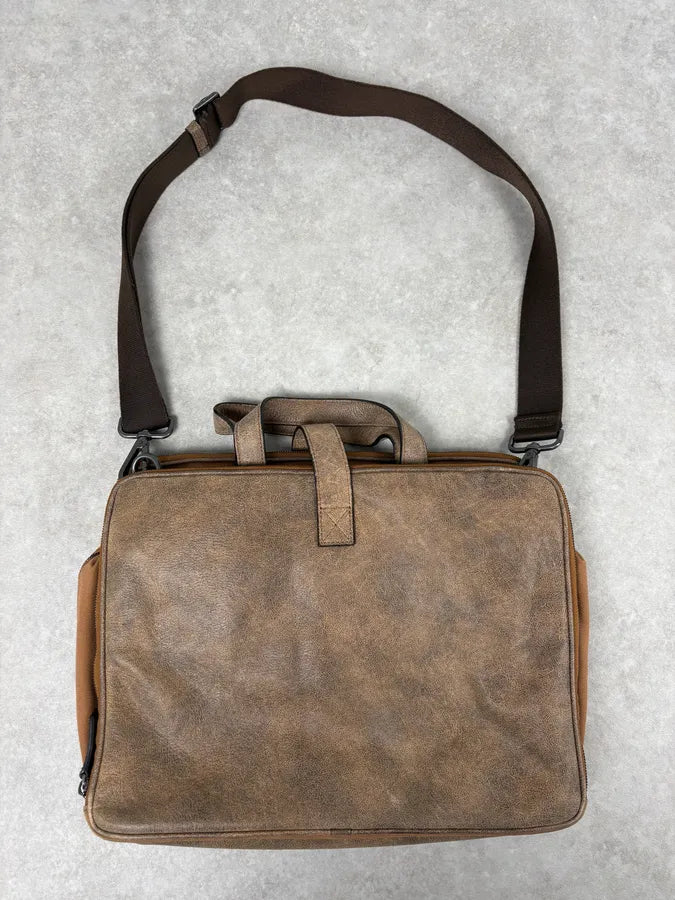Emporio Armani Grey Leather Shoulder Bag RGylDQN 5