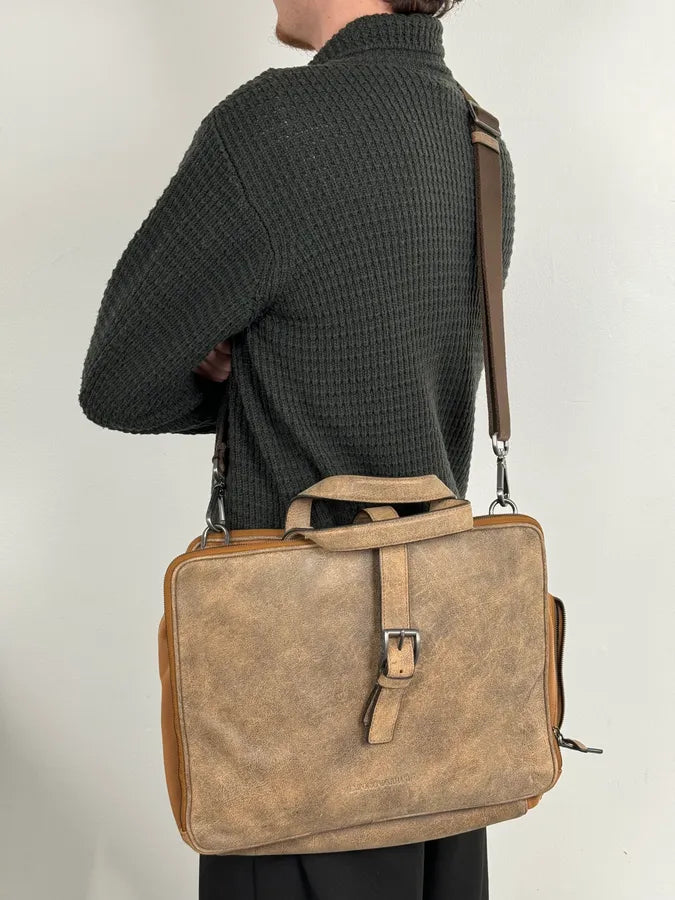 Emporio Armani Grey Leather Shoulder Bag RGylDQN 2