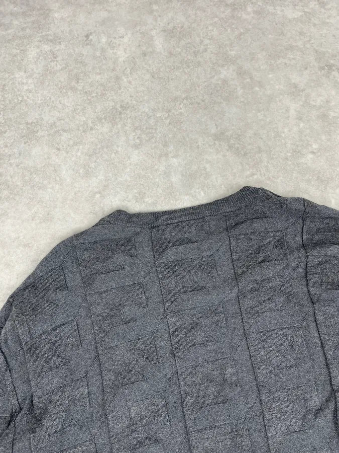 Emporio Armani Grey Square Wool Sweater nALgifD 6