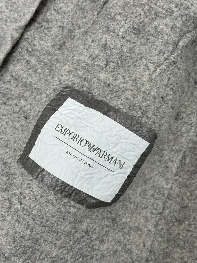 Emporio Armani Grey Wool Black Relief Jacket WCCHTpL 9