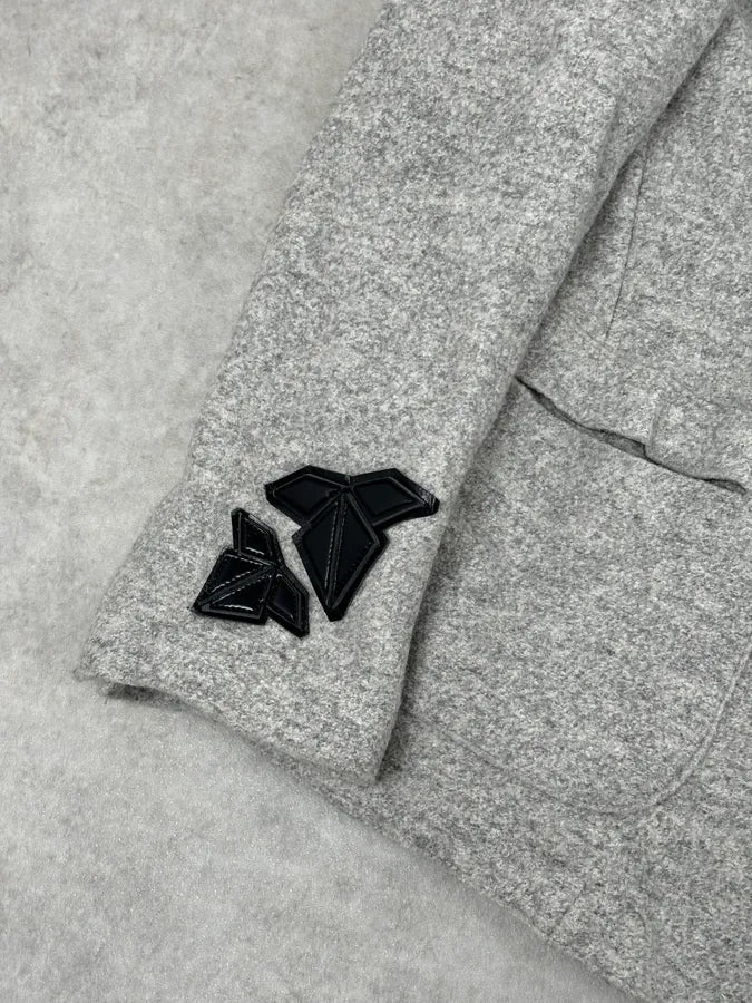 Emporio Armani Grey Wool Black Relief Jacket WCCHTpL 7