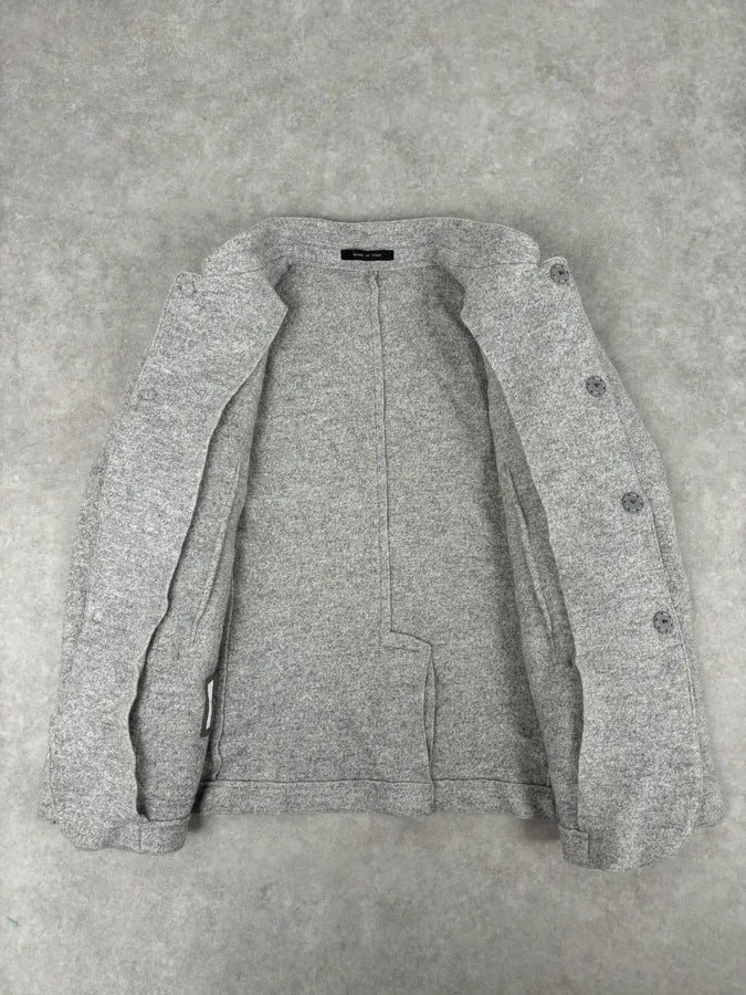 Emporio Armani Grey Wool Black Relief Jacket WCCHTpL 6