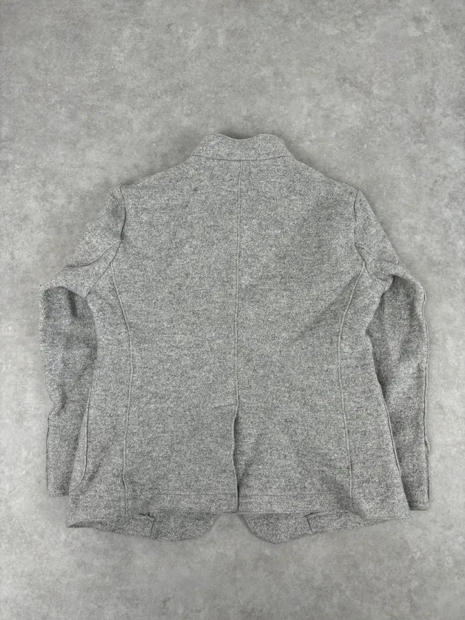 Emporio Armani Grey Wool Black Relief Jacket WCCHTpL 4