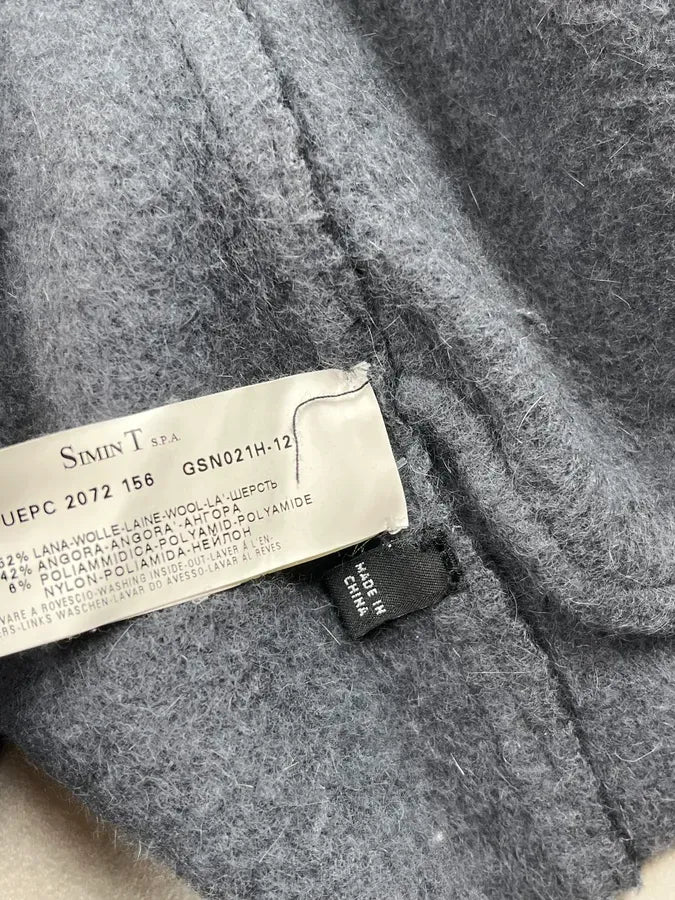 Emporio Armani Grey Wool Oversized Hooded Jacket cSmEcyq 9