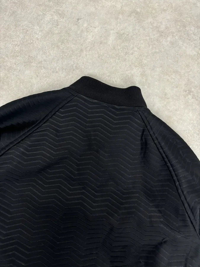 A2013 Emporio Armani Black Patterned Bomber Jacket rdieMVb 5