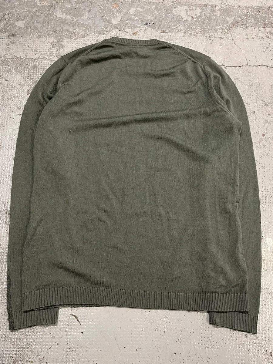 Emporio Armani Khaki Wool Asymmetrical Sweater QnbSfPQ 6