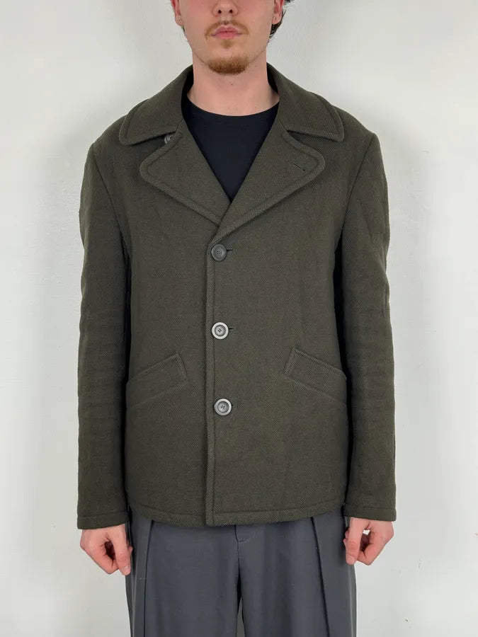 AW2009 Emporio Armani Khaki Wool Blazer Coat MfWRqji 1