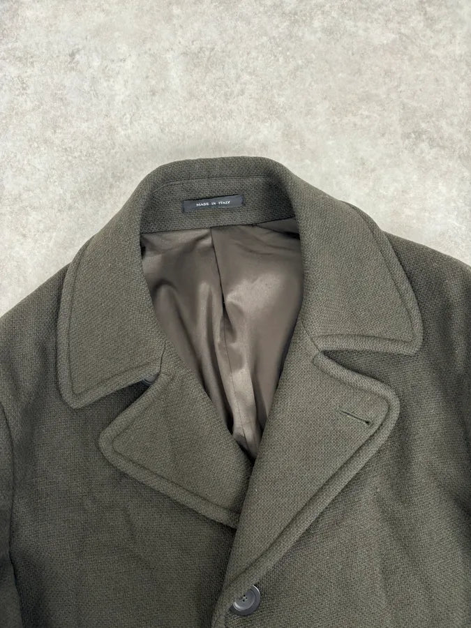 AW2009 Emporio Armani Khaki Wool Blazer Coat MfWRqji 4