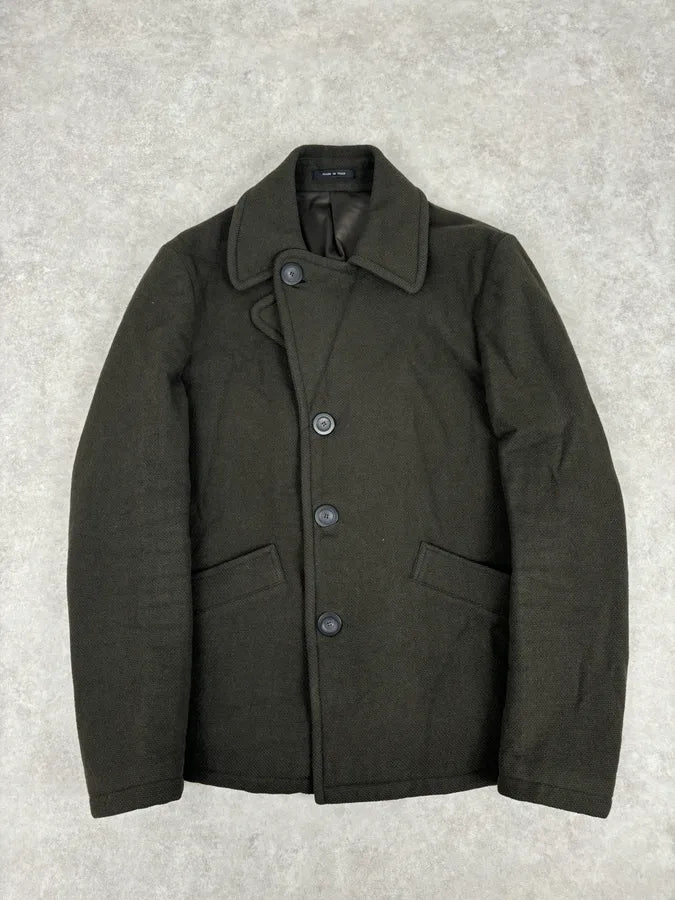 AW2009 Emporio Armani Khaki Wool Blazer Coat MfWRqji 7