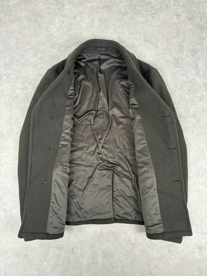 AW2009 Emporio Armani Khaki Wool Blazer Coat MfWRqji 8