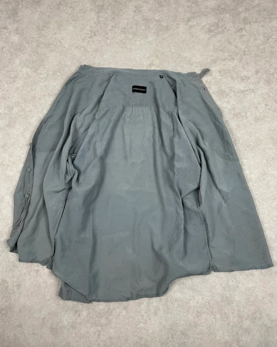 Emporio Armani Light Blue Korean Style Shirt ofkrXXn 6