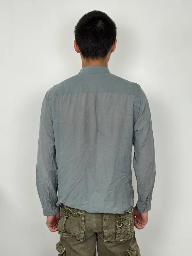 Emporio Armani Light Blue Korean Style Shirt ofkrXXn 1