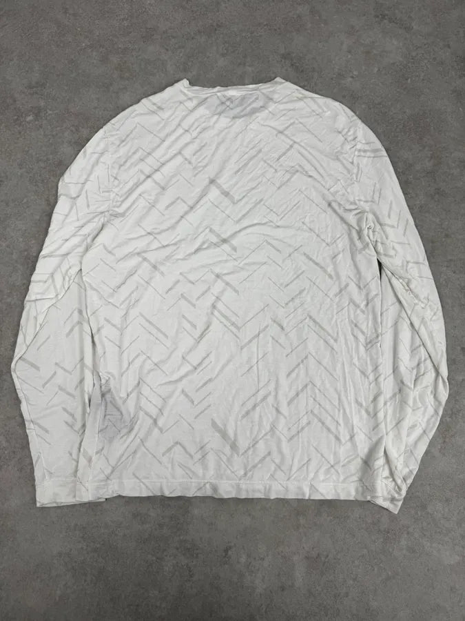 AW2019 Giorgio Armani Lines White Longsleeves tKOEKgu 3