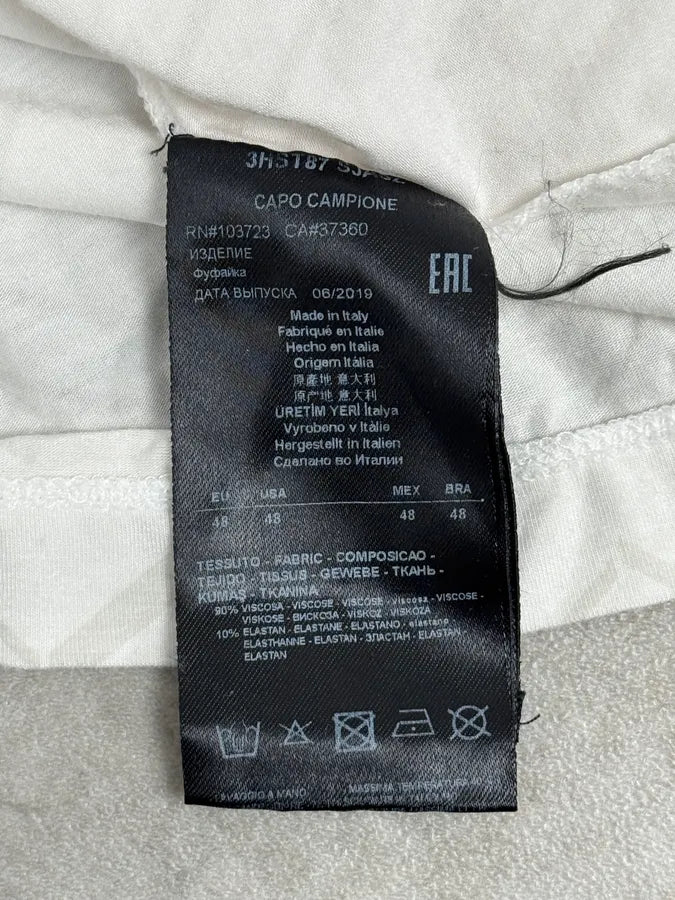 AW2019 Giorgio Armani Lines White Longsleeves tKOEKgu 9