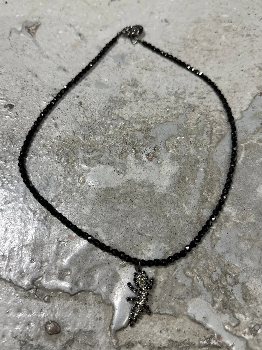 Emporio Armani Lizard Pendant Crytal Pearl Necklace vvUseOL 2
