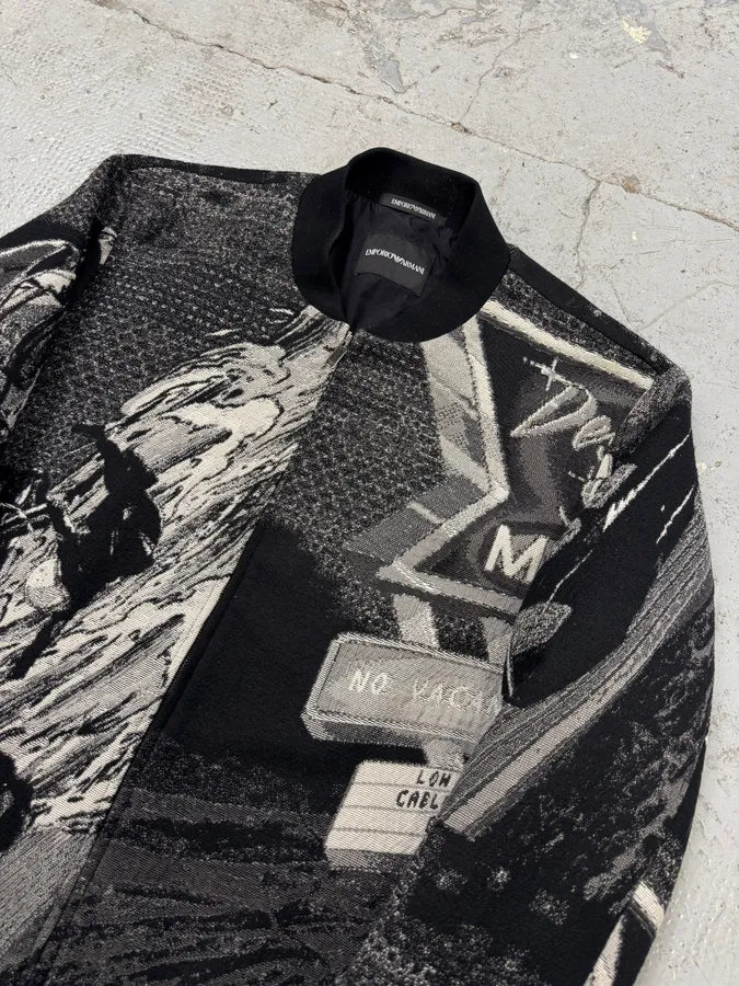 Emporio Armani Motel Black & White Bomber yqBrQOV 4