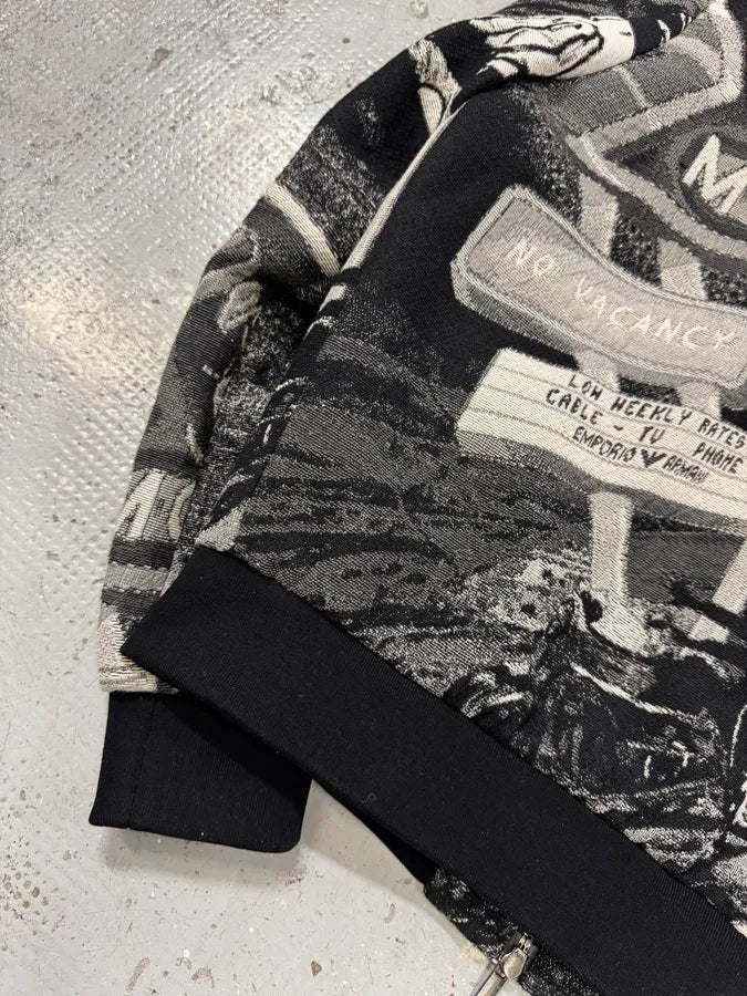 Emporio Armani Motel Black & White Bomber yqBrQOV 7